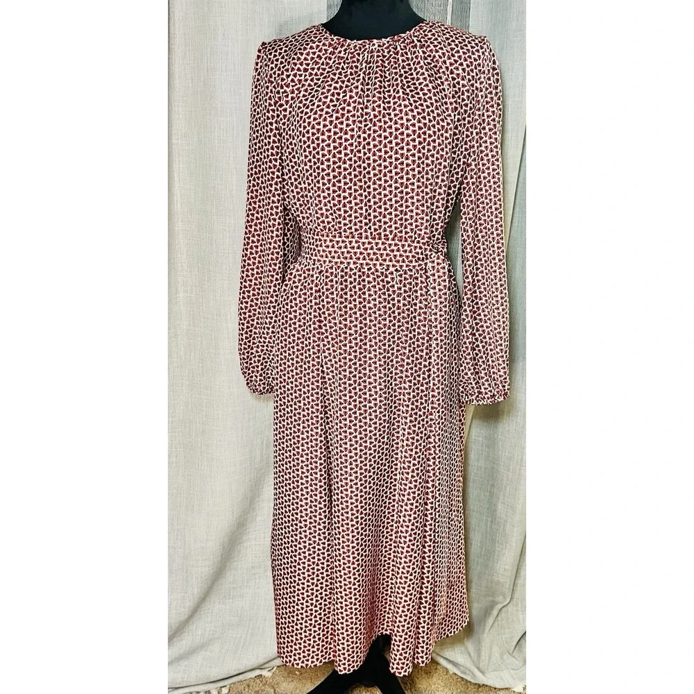 Carolina Herrera New York Ladybug Print Long Sleeve Belted Dress Sz 12 $2690 NWT - Picture 8 of 15